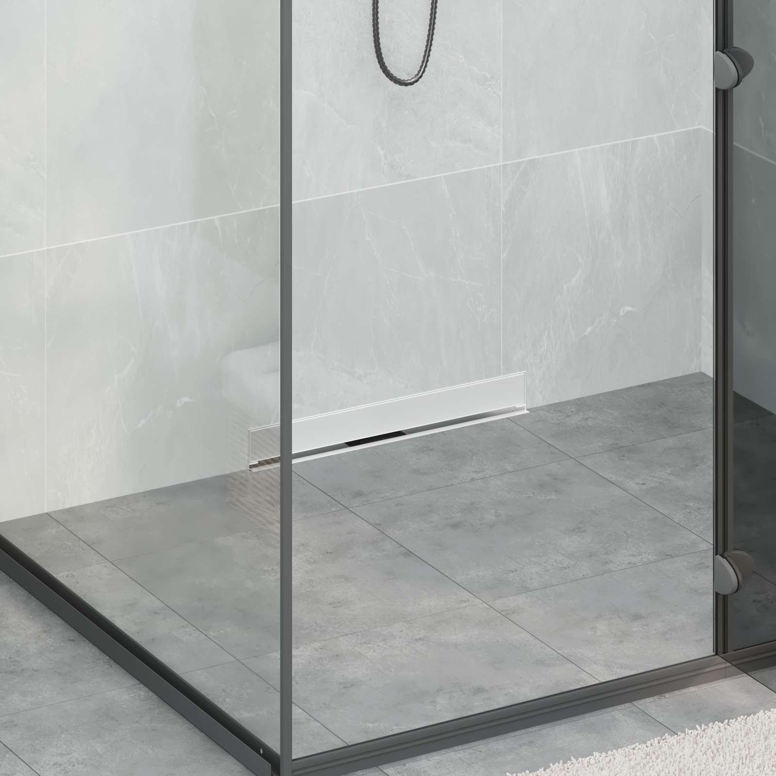 Canalina Scarico Doccia Parete 50 cm Acciaio Inox - Arredo Bagno