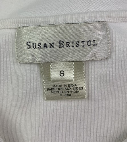 Susan Bristol Gr. S Bluse Perlen bestickt Blumen elfenbein Retro hübsch! - Bild 9 von 12