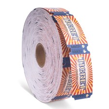 Carnival Roll Raffle Tickets Single Roll Carnival Party Tickets for Events, C...