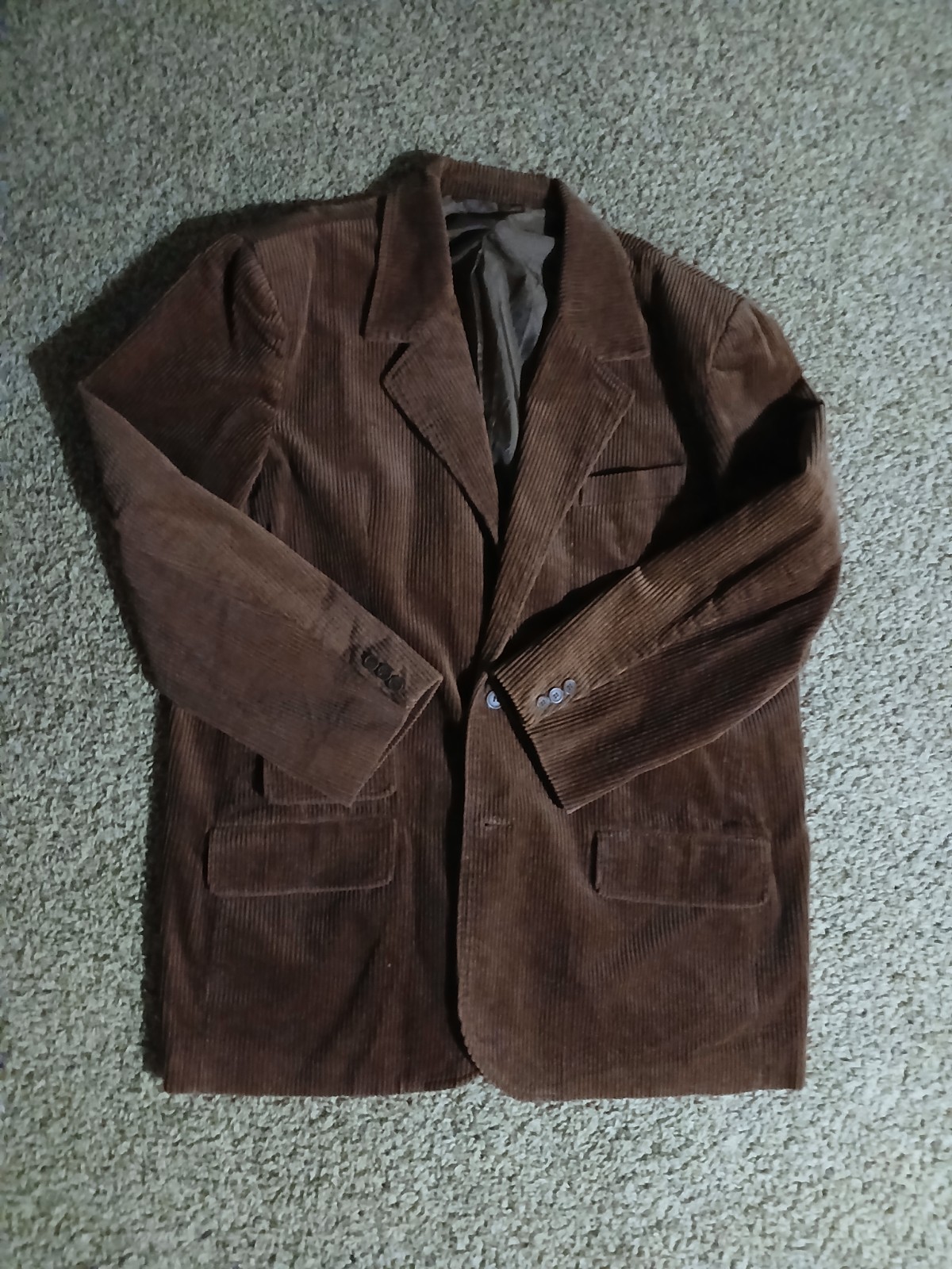 Corduroy Blazer Brown KINGS COURT Size 50 Shell 100% Cotton Jacket Sport Coat