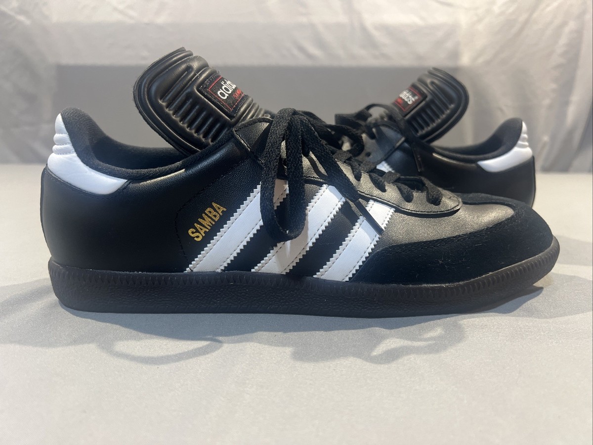 Adidas Samba Classic Black White Leather Gum Sole Soccer Shoes Men's 9 |  eBay