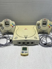 SEGA Dreamcast Console w/ Two Controllers, Memory Card and Cables Tested Working