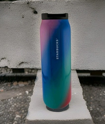 NEU Starbucks Azure Rainbow Gradient 20 oz Tumbler Edelstahl Becher Flip Top