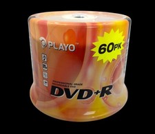 Playo DVD R 60  Pack 4.7GB 120  Min 1  16x Recordable Discs NEW