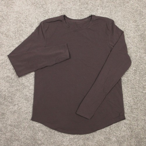 Lululemon Shirt Damen Large 10 braun einfarbig Oberteil Pullover Leistung Komfort Fitnessstudio