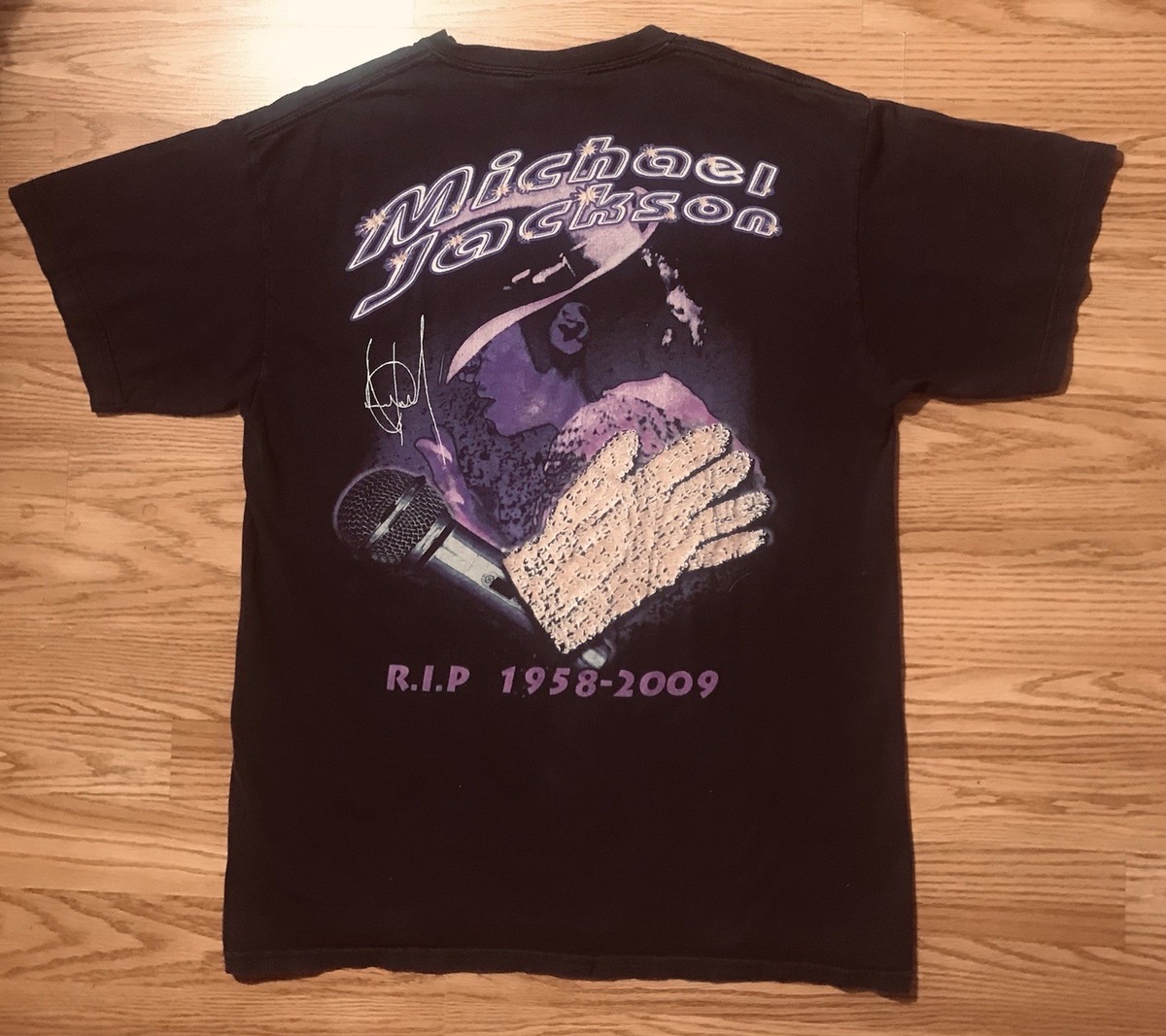 MICHAEL JACKSON 2009 BAND T-SHIRT DOUBLE SIDED GRAPHIC PRINT LOGO