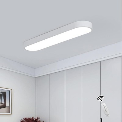 Modern LED Ceiling Light 23.6'' Flush Mount 60W Dimmable Linear Metal Chandelier