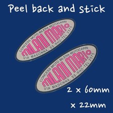 MILANI MARIO MOTO BILERA Roller Händler Vinyl Aufkleber Lambretta Vespa Li TV SX 