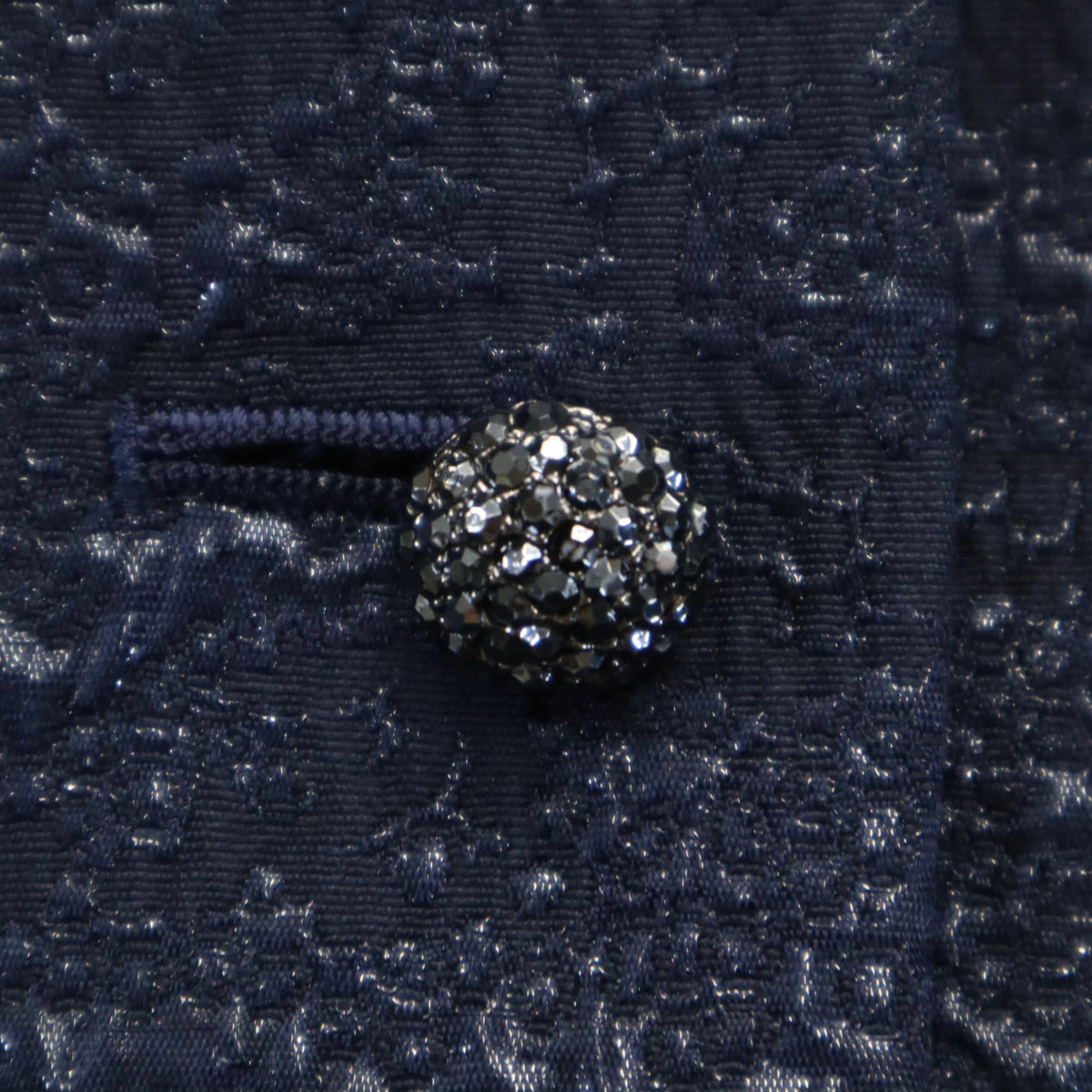 GIVENCHY Ladies Jacket Vintage 90S Japan No Collar Size 10 Navy Formal Women thumbnail 6