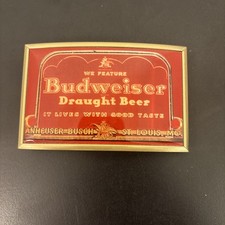 Anheuser-Busch St Louis Budweiser Draught Beer Logo Belt Buckle.