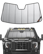 Windshield Sun Shade Custom fits Chevy Silverado/GMC Sierra 1500 gray-safeguard