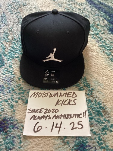 NWT Nike Air Jordan Jumpman Pro Black & White SnapBack Hat Sz L/XL FREE SHIPPING