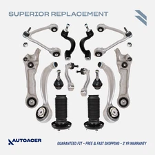 AUTOACER - 14p Front Suspension Kit Arms Links Struts Tie Rods Joints For Jaguar