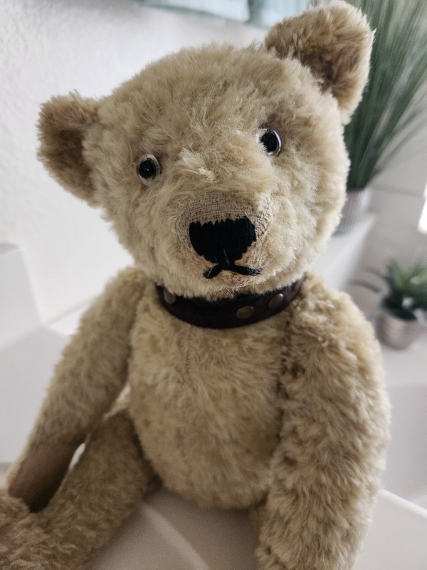 STEIFF  1930/40s~RARE BLOCK BUTTON TEDDY~CHARMING ANTIQUE 16" BEAR~READY TO LOVE