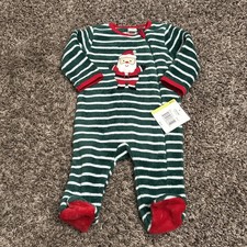 Little Me Size 3 Months Santa Striped Pajama