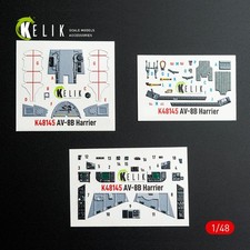 McDonnell Douglas AV-8B Harrier 3D Decals for Hasegawa Kit 1/48 KeliK K48145