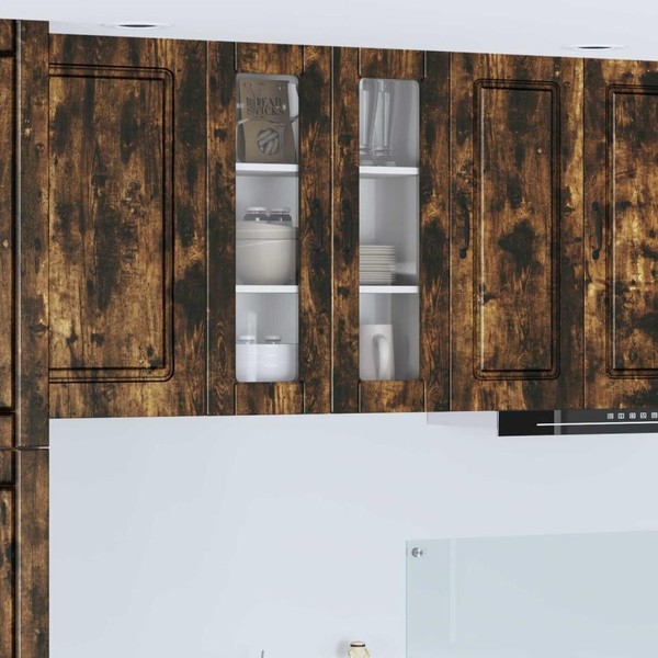 Wandglas-Schrank Porto GeräUcherte Eiche 60 X 31 X 80 Cm-image