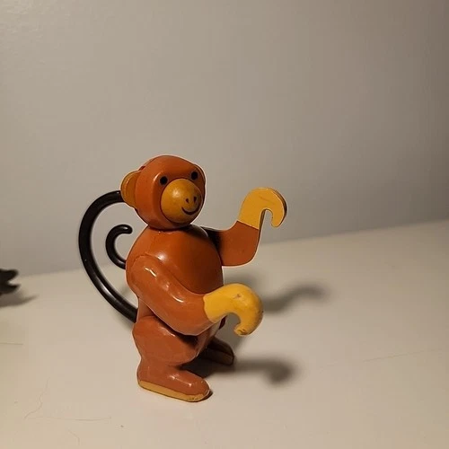 Vintage Fisher Price Little People Monkey #991 Circus Train Figure Toy
