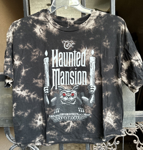 Disney HAUNTED MANSION Tie Dye Crop Top T-Shirt Size M