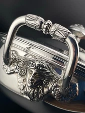 1950's Christofle Gallia Vegetable Dish Malmaison coll. Mascarons -Empire Style