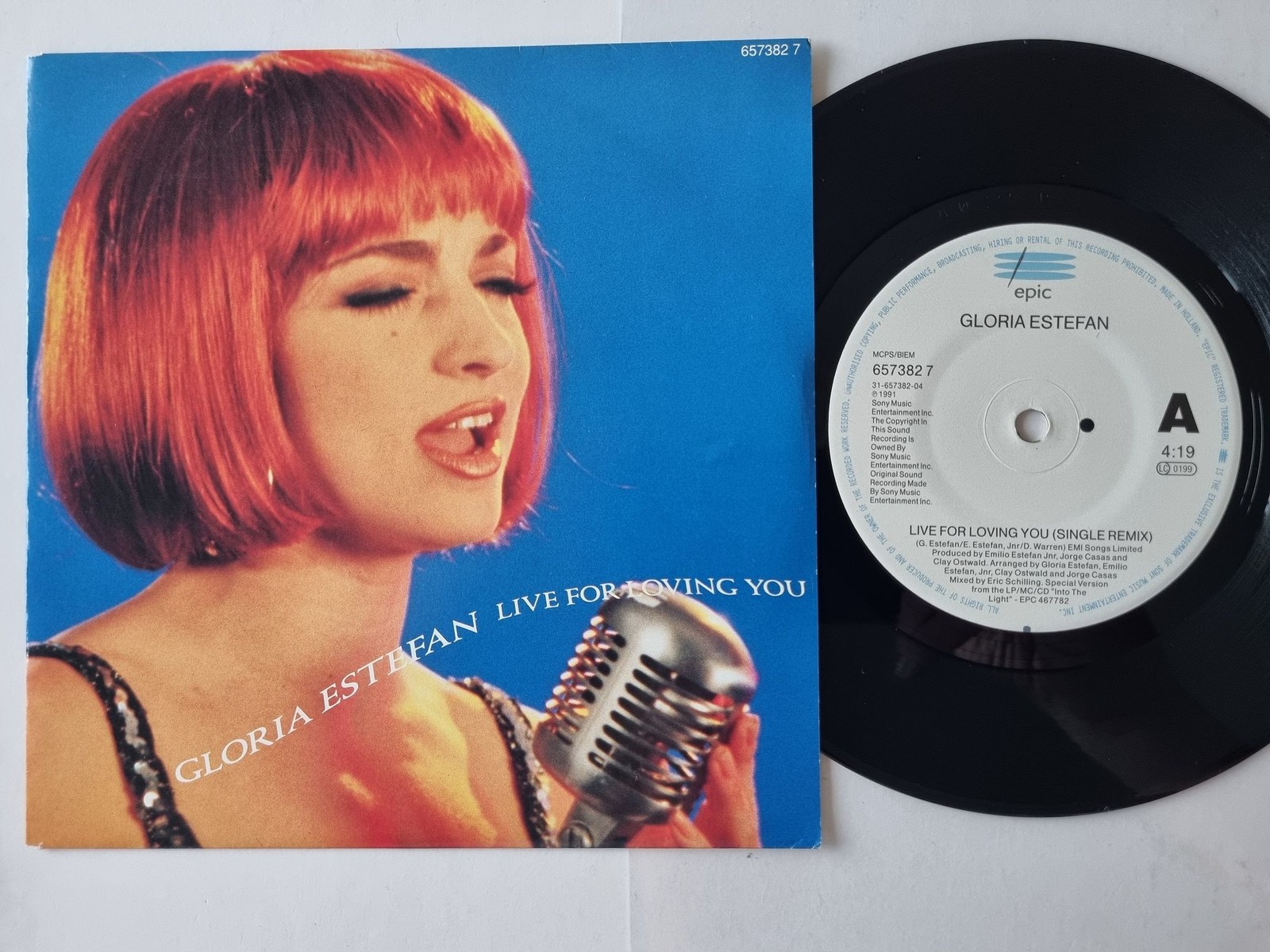 Gloria Estefan - Live For Loving You 7'' Vinyl Holland