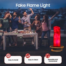 24 LED Flame Fire Light Machine Stage Atmosphere Effect Party Fake Fire Flame US