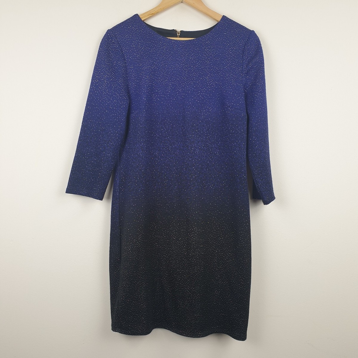 Phase Eight Dress Womens UK 12 Blue Black Ombre Ophelia Sparkle