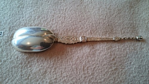 ANTIQUE SEBASTIAN GARRARD SILVER ANOINTING SPOON LONDON GEORGE V CORONATION No2 - Picture 5 of 5