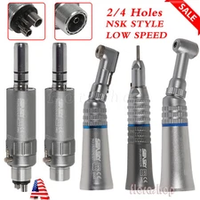 NSK Style Dental Slow Low Speed Handpiece Straight Contra Angle Air Motor 2/4 H