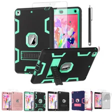 For iPad 6th/5th Generation Case 9.7" Rugged Heavy Duty Shockproof Stand Cover
