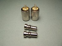 2 Amphenol Pl-259 With Amphenol Ug-175 Reducers - Rg58 - 2 Amphenol Pl-259 With Amphenol Ug-175 Reducers - Rg58 -