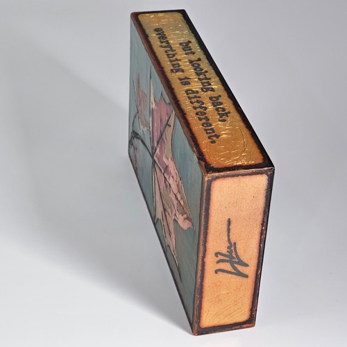 HOUSTON LLEW Spiritile No.145 Turning Point Glass Enamel on Copper Decor Box - Picture 4 of 11