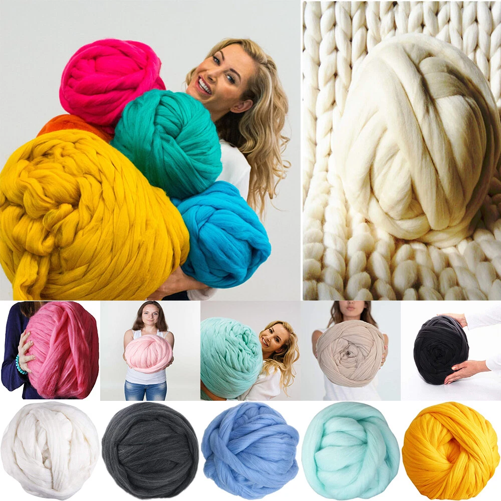 250g Solid Color Chunky Thicken Knitting Yarn For DIY Carpet