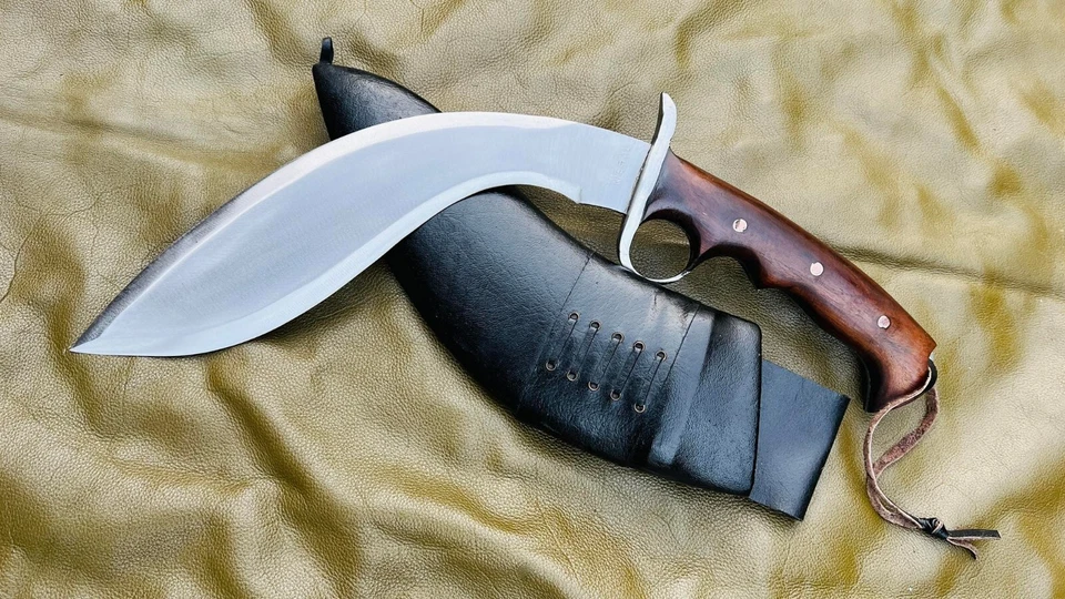EGKH-11 pulgadas Full Tang ambos bordes laterales equilibrio Khukuri - hoja exterior tradicional Foto 3 de 4