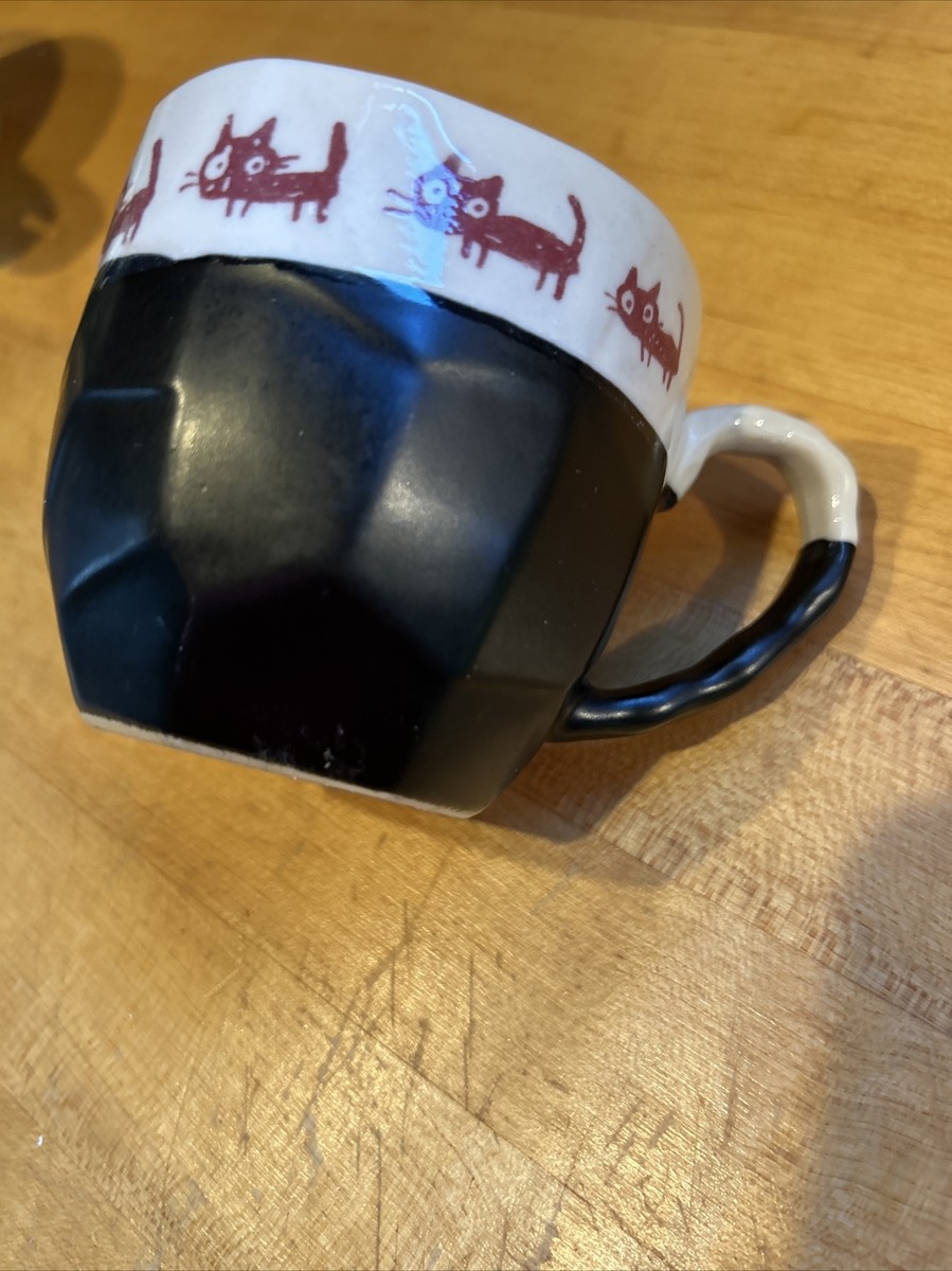 Black/White Japanese Tea Cup Mug 3.25 Black/White Japanese Tea Cup Mug 3.25