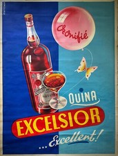 Quina Excelsior-Manifesto Plakat Poster France Originale-Kalischer- '30