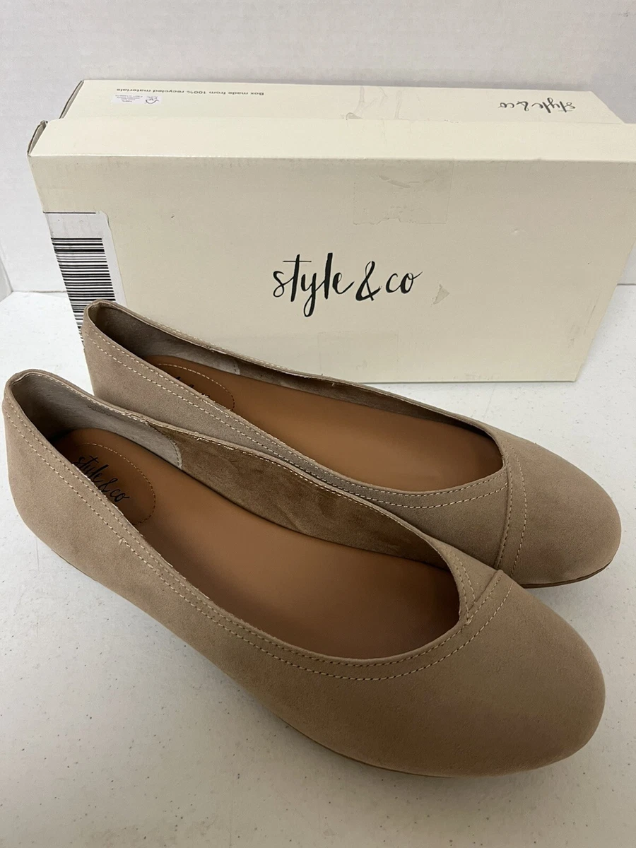 WOMEN CASUAL FLAT SHOES STYLE CO IN LIGHT TAUPE UPPER SIZE 11M