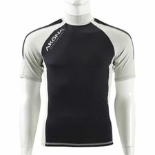 Akona Scuba Rash Guard - Men's Short Sleeve - Size S - Black