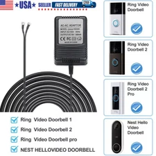 Video Ring Doorbell Power Supply Adapter 24V 1/2/2 Pro Transformer Adapter Wire