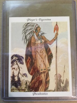 pocahontas tobacco 1937 Player’s Cigarettes Pocahontas Card - NRMT - Famous Beauties