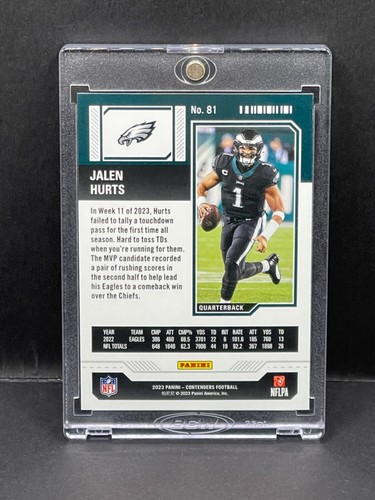Jalen Hurts RARE MOJO REFRACTOR INVESTMENT CARD SSP PANINI EAGLES MVP ROY MINT - Picture 12 of 12
