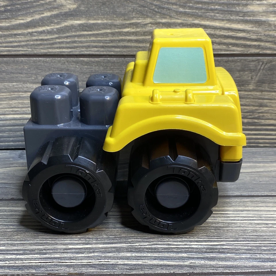 Tonka Amloid Kids At Work Yellow Gray Black Plastic Construction Tractor Vehicle - Image 2 of 4