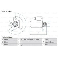 Bosch Anlasser Starter 4Kw FüR Mercedes-Benz Vario Kasten/Kombi Kipper