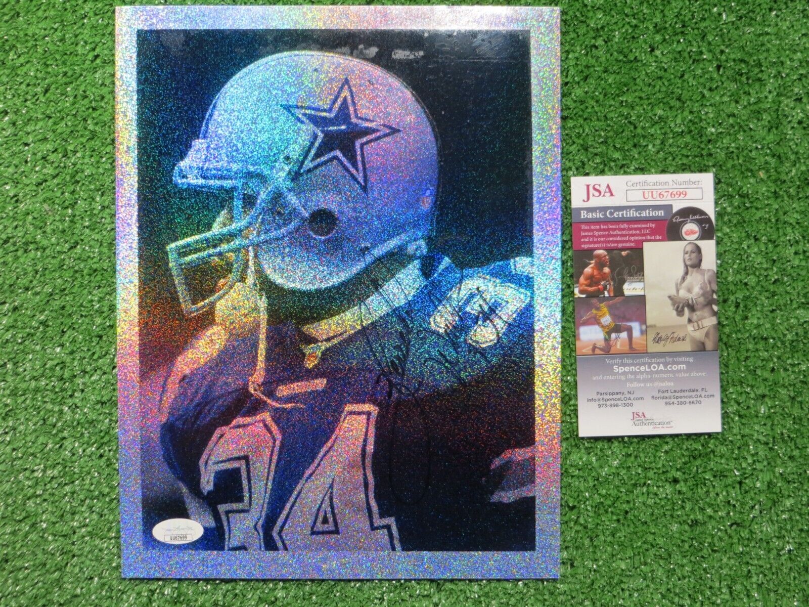 Herschel Walker Autographed Signed Dallas Cowboys 8.5" x 11" Sparkle PHOTO JSA COA 
