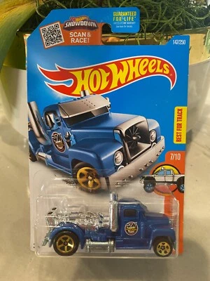 2016 Hot Wheels #147 Hw Camions 7/10 Turbine Time Bleu Variation W / Doré 5 - Photo 1/2