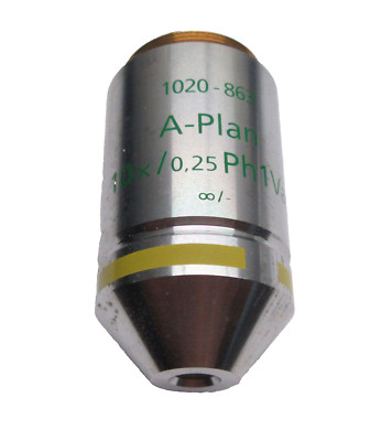 Genuine Zeiss 1020-863 A-Plan 10x / 0,25 Ph1 Var1  /- Microscope Objective
