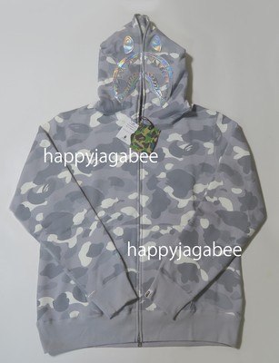 2XL] A BATHNIG APE Men's CITY CAMO SHARK FULL ZIP HOODIE
