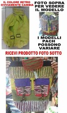 BORSA ETNICA ZAINO LANACOTTA NEPAL 45x32 cm BAG TESSUTO NEPALESE ORIGINALE