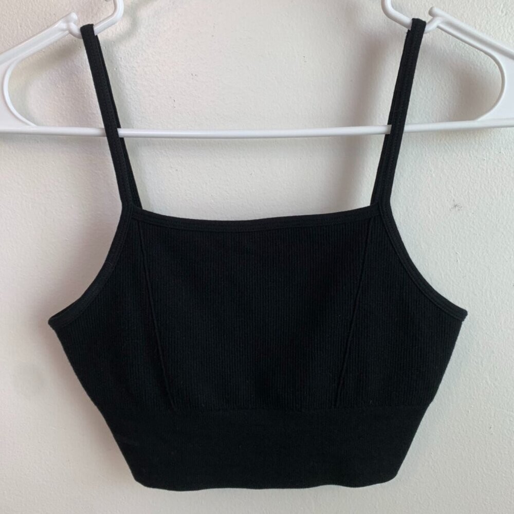 Fabletics Black Cloud Seamless Midi Bralette - image 1