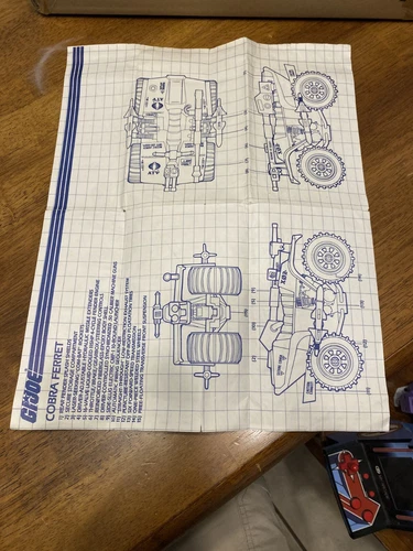 1985 GI Joe Cobra Ferret blueprint ARAH instructions